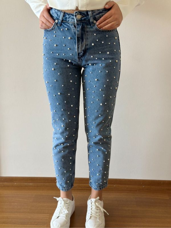 İnci Detay Kot Pantolon