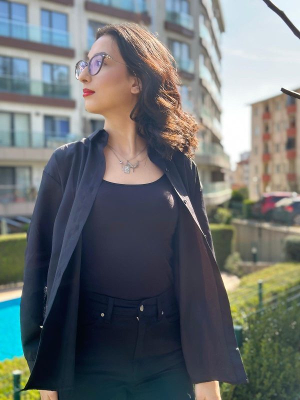 Poplin gömlek-Siyah rengi